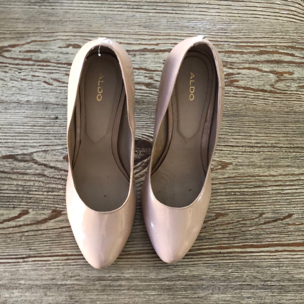 ALDO Patent Nude 4.5in Pump, Size US 8.5
